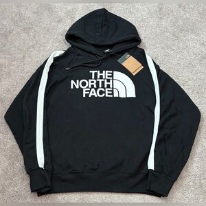 The North Face Men's Half Dome Black Pullover Hoodie Size Medium Sleeve Stripe